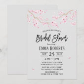 Cherry Blossom Pink Floral Brautparty Einladung (Vorne/Hinten)