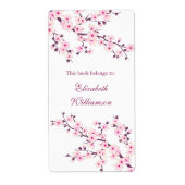 Cherry Blossom Pink Floral Buchzeichen (Vorne)