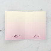 Cherry Blossom Pink Floral Happy Birthday Karte (Innenseite)