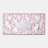 Cherry Blossom Pink Floral Schreibtischunterlage (Tastatur & Maus)