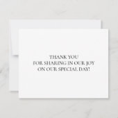 Cherry Blossom Pink Floral Wedding Danke Postc RSVP Karte (Rückseite)