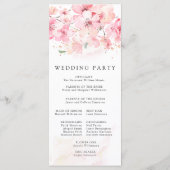 Cherry Blossom Pink Floral Wedding Programm (Rückseite)