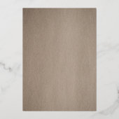 Cherry Blossom Pink Floral Wedding Rose Gold Folieneinladung (Rückseite)