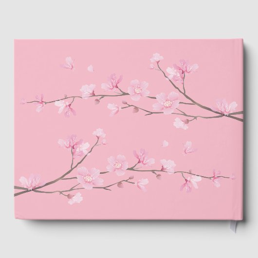 Cherry Blossom - Pink Gästebuch (Rückseite)