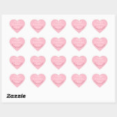 Cherry Blossom Pink Heart Valentine Sticker (Blatt)
