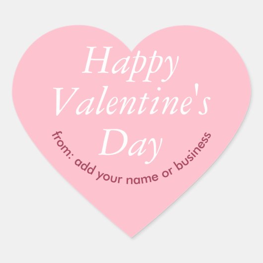 Cherry Blossom Pink Heart Valentine Sticker (Vorderseite)