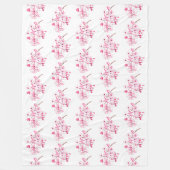 Cherry Blossom Pink Japanisch Sakura Kawaii Fleecedecke (Vorderseite)