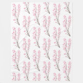 Cherry Blossom Pink Japanische Sakura Kawaii Fleec Fleecedecke (Vorderseite)