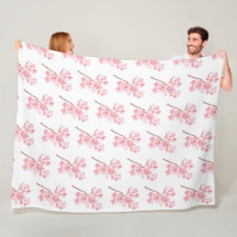 Cherry Blossom Pink Japanische Sakura Kawaii Fleec