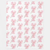 Cherry Blossom Pink Japanische Sakura Kawaii Fleec Fleecedecke (Vorderseite)