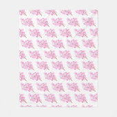 Cherry Blossom Pink Japanische Sakura Kawaii Fleec Fleecedecke (Vorderseite)
