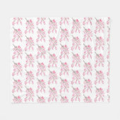 Cherry Blossom Pink Japanische Sakura Kawaii Fleec Fleecedecke (Vorderseite (Horizontal))