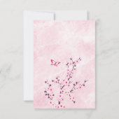 Cherry Blossom Pink Marble Baby Dusche Vielen Dank Dankeskarte (Rückseite)