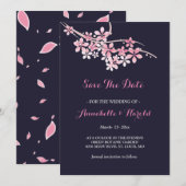 Cherry Blossom Pink Marine Blumenstrauß Save the D Date (Vorne/Hinten)