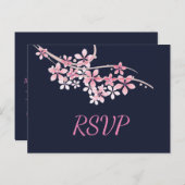 Cherry Blossom Pink Marine UAWG Einladungspostkarte (Vorne/Hinten)