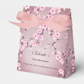 Cherry Blossom Pink Mauve Glitzer Custom Geburtsta Geschenkschachtel (Vorderseite)