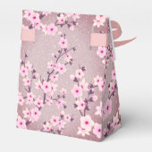 Cherry Blossom Pink Mauve Glitzer Custom Geburtsta Geschenkschachtel (Rückseite)