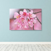 Cherry Blossom Pink Pastel Bouquet Poster Leinwanddruck (Insitu (Holzboden))