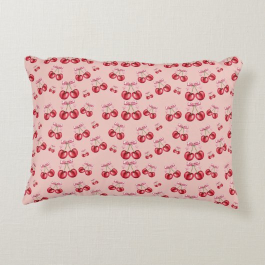 Cherry Blossom Pink Pattern Dekokissen (Rückseite)