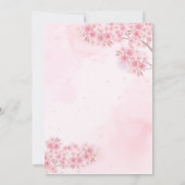 Cherry Blossom Pink Sakura Brautparty Einladung (Rückseite)