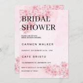 Cherry Blossom Pink Sakura Brautparty Einladung (Vorne/Hinten)