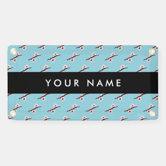 Cherry Blossom, Pink Sakura, Ihr Name Banner (Horizontal)