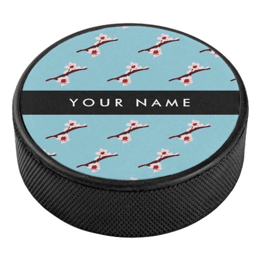 Cherry Blossom, Pink Sakura, Ihr Name Eishockey Puck (3/4)