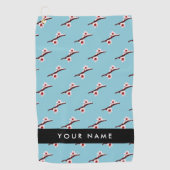 Cherry Blossom, Pink Sakura, Ihr Name Golfhandtuch (Vorderseite)