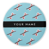 Cherry Blossom, Pink Sakura, Ihr Name Keramikknauf (Vorderseite)