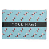 Cherry Blossom, Pink Sakura, Ihr Name Kissenbezug (Rückseite)