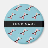 Cherry Blossom, Pink Sakura, Ihr Name Magnet (Vorne)