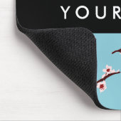 Cherry Blossom, Pink Sakura, Ihr Name Mousepad (Ecke)