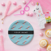 Cherry Blossom, Pink Sakura, Ihr Name Pappteller (Party)