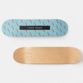 Cherry Blossom, Pink Sakura, Ihr Name Skateboard (Horizontal)