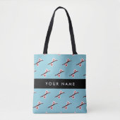 Cherry Blossom, Pink Sakura, Ihr Name Tasche (Vorderseite)