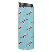 Cherry Blossom, Pink Sakura, Ihr Name Thermosbecher (Nach rechts gedreht)