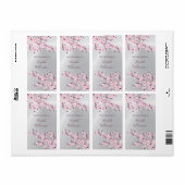 Cherry Blossom Pink Silver Floral Buchzeichen (Vorne)