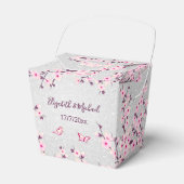 Cherry Blossom Pink Silver Glitzer | Hochzeit Geschenkschachtel (Vorderseite)