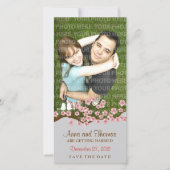 Cherry Blossom Pink Silver Save the Date Foto (Vorderseite)