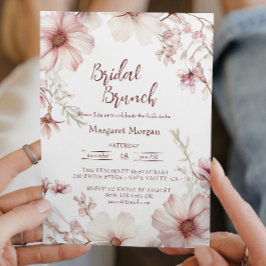 Cherry Blossom Pink und White Bridal Brunch Einladung