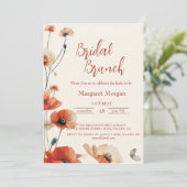 Cherry Blossom Pink und White Bridal Brunch Einladung (Stehend Vorderseite)