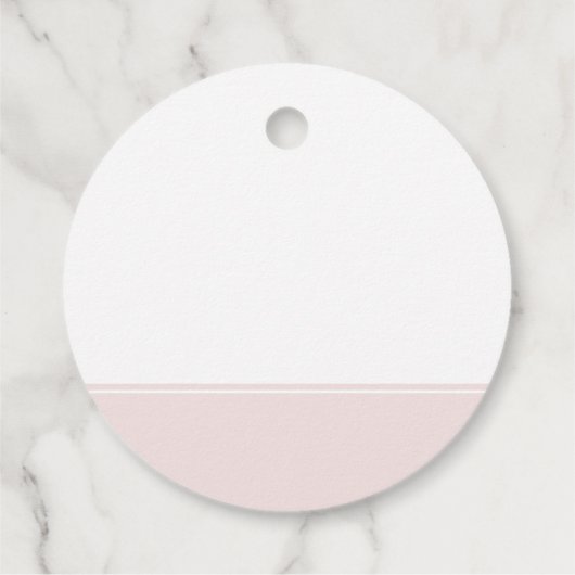 Cherry Blossom Pink und White Gastgeschenk Hochzei Geschenkanhänger (Rückseite)