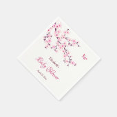 Cherry Blossom Pink White Baby Dusche Serviette (Ecke)