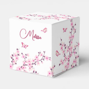 Cherry Blossom Pink White Custom Geburtstag Geschenkschachtel
