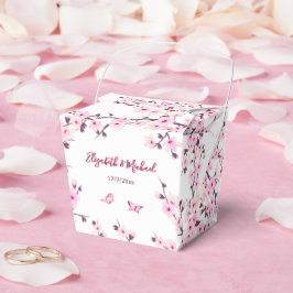 Cherry Blossom Pink White Custom Wedding Geschenkschachtel