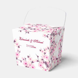 Cherry Blossom Pink White   Custom Wedding Geschenkschachtel