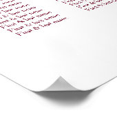 Cherry Blossom Pink White | Hochzeit Poster (Ecke)