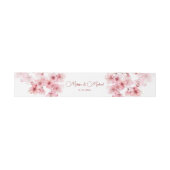 Cherry Blossom Pink White Wedding Einladungsbanderole (Flach)