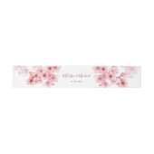 Cherry Blossom Pink White Wedding Einladungsbanderole (Flach)