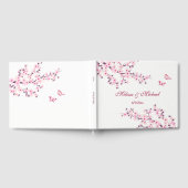 Cherry Blossom Pink White Wedding Gästebuch (Voll)